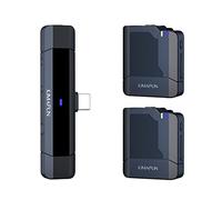 KIMAFUN Microfono Lavalier Wireless per Telefoni Android di Type-C, Doppio Lapel Mic Plug-Play per Youtube/Facebook/Tik Tok Live Stream, Vlogger, Registrazione Video, Intervista, G50-4(2TX+1RX)