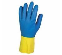 Kimberly Clark 38741 Jackson Safety G80 resistente agli agenti chimici guanti in neoprene a mano specifiche paia, 30 cm, giallo/blu (confezione da 60)