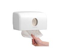Kimberly Clark Aquarius Multifold Dispenser di asciugamani 6956, Installazione a parete, dispensazione strappo a strappo, Colore: bianco, 1, Multifoglio