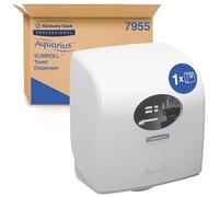 Dispenser di asciugamani a rotolo AQUARIUS in plastica bianco 7955