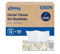 kimberly-clark kleenex Facial Tissue, 8 - 3/8 - 25/162,6 cm di lunghezza x 40,6 cm larghezza, 12 Boxes, White, 1500