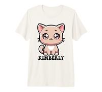 Kimberly - Simpatico Gattino per Bambine con Nome Kimberly Maglietta Premium