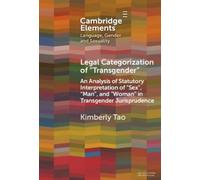 Kimberly Tao Legal Categorization of 'Transgender' (Copertina rigida)
