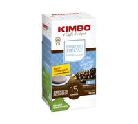Kimbo 120 Cialde Caffè Compostabili ESE, Espresso Decaf | 8 Confezioni da 15 Cialde, Intensità 9/13, Tostatura Media