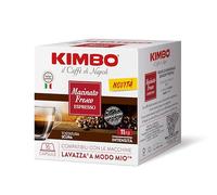Kimbo 128 Capsule Caffè Compatibili Lavazza® A Modo Mio®, Macinato Fresco | 8 Confezioni da 16 Capsule, Intensità 11/13, Tostatura Scura