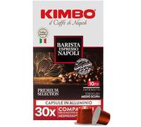 Kimbo 30 Capsule Caffè Compatibili Nespresso®, Barista Napoli | 1 Confezione da 30 Capsule in Alluminio, Intensità 10/13, Tostatura Medio-Scura