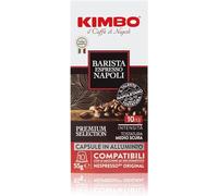 Kimbo, Barista Espresso Napoli, 200 Capsule Caffè in Alluminio Compatibili Nespresso®* Original®*, Miscela Corposa, Intensità 10/13, Tostatura Medio-Scura, 20 Pack da 10 Capsule