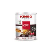 Kimbo Caffè Macinato, Miscela Espresso Napoli, Intensità 10/13, Tostatura Scura, Barattolo in Metallo, 250 gr