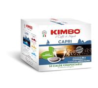 Kimbo, Capri, Le Meraviglie del Gusto 50 Cialde Compostabili ESE, Miscela Delicata, Intensità 10/13, Tostatura Medio-Scura, 1 Pack da 50 Cialde