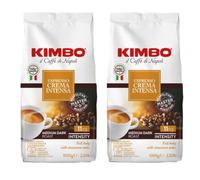 Kimbo Chicchi di Caffè Interi Crema Intensa, 2 Buste da 1kg