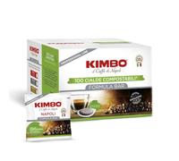 Kimbo Cialde Caffè - 400 Cialde Compostabili ESE - Miscela Napoli Professional Line, Formula Bar, Deciso e Cremoso, Intensità 10/13, Tostatura Medio-scura - 4 Confezioni da 100 Cialde