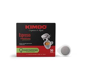 Kimbo Cialde Caffè Compostabili ESE Espresso Napoletano - Confezione da 50 Cialde