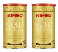 Kimbo Gold Medal, Caffe Macinato in Latta Richiudibile con Tappo 400gr - Formato Restyling 2023 [2 Lattine]