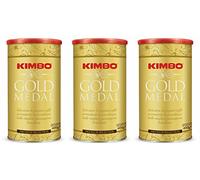 Kimbo Gold Medal, Caffe Macinato in Latta Richiudibile con Tappo 400gr - Formato Restyling 2023 [3 Lattine]