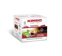 Kimbo, Pompei, Le Meraviglie del Gusto, 300 Cialde Caffè Compostabili, Miscela Forte e Decisa, Intensità 12/13, Tostatura Scura, 2 Pack da 150 Cialde