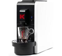 Kimbo up! nuova macchina da caffè espresso a cialde, 20 bar, compatta, design elegante, serbatoio 850 ml, colore bianco, espulsione automatica della cialda