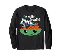 Kimchi Carino Coreano Fermentato Cibo Maglia a Manica