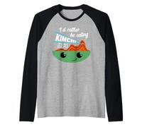 Kimchi Carino Coreano Fermentato Cibo Maglia con Maniche Raglan