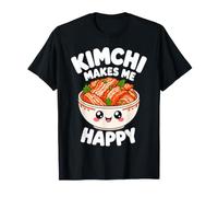 Kimchi Mi Rende Felice Cibo Coreano Kimchi Amante Corea Piatti Maglietta