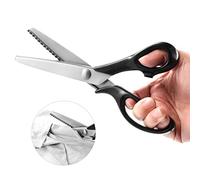 KimDaro - Set di forbici per sartoria professionale, con manico da 23,9 cm, in acciaio INOX, forbici a zig zag 3mm Serrated