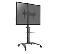 Kimex 030-1202 Supporto mobile per schermi da 37-70", altezza regolabile, 70 kg, ruote, nero