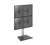 KIMEX 031-1200K1 Supporto TV da pavimento per videowall doppio display da 40" a 65", Altezza 175 cm