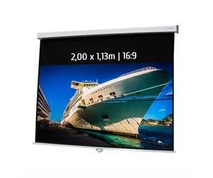KIMEX 041-3400 - Schermo di proiezione manuale (2,00 x 1,13 m 16:9)