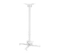 KIMEX 052-3020 Supporto a soffitto per proiettore, Altezza regolabile 75-115cm, Bianco