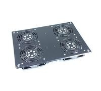 KIMEX 110-0205 Gruppo di 4 ventole a Soffitto per Armadio Rack 19" + Termostato