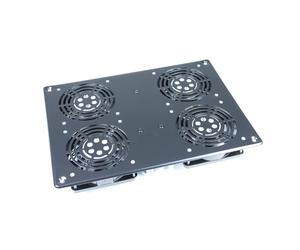 KIMEX 110-0205 Gruppo di 4 ventole a Soffitto per Armadio Rack 19" + Termostato