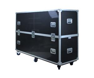 KIMEX Flight Case per 2 schermi da 55" a 70" Valigia da trasporto professionale per 2 schermi da 55" a 70", con interno in schiuma, cinghie di