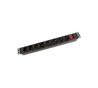 KIMEX Pannello elettrico Pannello a 8 prese elettriche per rack 19'', Altezza 1U