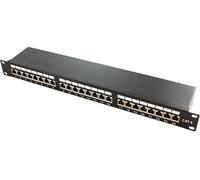 KIMEX Pannello patch Pannello patch rack da 19'', 24 porte RJ45, categoria 6, Schermato