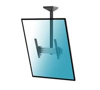 Kimex Supporto da Soffitto Inclinabile per TV 43"-75" Modalità Verticale Altezza 100cm VESA 400x400 Max 50Kg