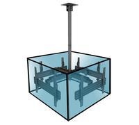 Kimex Supporto da soffitto per 4 schermi TV 32"-65" Altezza 86-325 cm VESA 600x400 Max. 30Kg