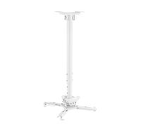 KIMEX 052-3010 Supporto a soffitto per proiettore, Altezza regolabile 60-90cm, Bianco