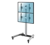 Kimex Supporto da Terra con Ruote per 2 Schermi TV 40"-65" Altezza 175cm VESA 600x400 Max 50Kg