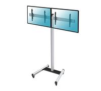 Kimex Supporto da Terra con Ruote per 2 Schermi TV 50"-55" Altezza 240cm VESA 600x400 Max 50Kg