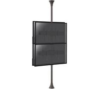 Kimex Supporto da Terra/Soffitto per 4 Schermi TV 32''-75'' Altezza 240cm VESA 400x400 Max 30Kg