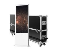 KIMEX - Totem Video Touch 43" - Risoluzione Full HD - Luminosità 500 CD/m2 - Uso 24 ore su 7 giorni - Interno - Colore Bianco - Viene fornito con Flightcase - 161-4310TF