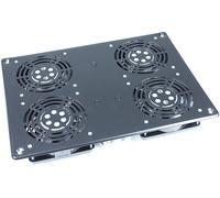KIMEX 110-0205 Gruppo di 4 ventole a Soffitto per Armadio Rack 19" + Termostato