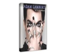 KIMEYT Poster su tela con Adam Lambert For Your Entertainment, 5 tracce extra, decorazione per camera da letto, ufficio, camera da letto, regalo, 60 x 90 cm