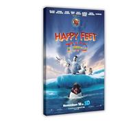 KIMEYT Poster su tela del film animato Happy Feet (1), decorazione per camera da letto, ufficio, camera da letto, regalo, 60 x 90 cm