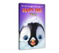 KIMEYT Poster su tela del film animato Happy Feet (2), decorazione per camera da letto, ufficio, camera da letto, regalo, 50 x 75 cm