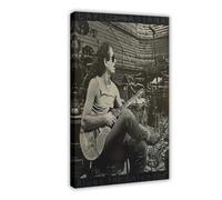 KIMEYT Poster su tela di Carlos Santana-Blues per Salvador, decorazione per camera da letto, ufficio, stanza, regalo, 60 x 90 cm