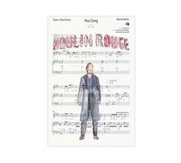 KIMEYT Set di 2 poster con spartiti musicali con Moulin Rouge, decorazione artistica da parete per soggiorno, camera da letto, decorazione artistica da parete, 60 x 90 cm