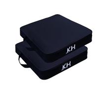 KIMI HOUSE Cuscino nero per sedile da stadio, confezione da 2, cuscino per sedile di barca, canoa e kayak, cuscino per sedile Bleacher, portatile ed extra spesso, per qualsiasi evento all'aperto