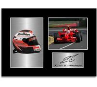 Kimi Raikkonen 2007 - Casco da auto autografato per foto A4