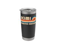 KIMI Retro 70s 80s Sunset Stripe Bicchiere termico in acciaio inox doppia parete