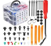 KIMIGO 1105 PCS Rivetti in Plastica per Auto,Clip di Fissaggio per Auto,Morsetti paraurti Protezione per Rivetti in plastica per Paraurti,Parafanghi,Porte,Strumenti Rimozione